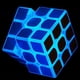 thumbnail image 1 of Magic Speed Cube SHUYUE 3x3 azul fluorescente que brilla en la oscuridad, 1 of 4