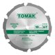 thumbnail image 1 of Hoja de sierra TOMAX PCDM10 de 10" con punta de diamante, 6 dientes, 5/8", 1 of 2