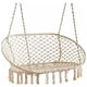 thumbnail image 1 of Silla Hamaca Colgante 2 Cuerpos Macrame Beige, 1 of 3