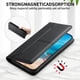 thumbnail image 5 of Funda tipo cartera con bloqueo RFID para iPhone 17 cubierta magnética de cuero con tapa y soporte Negro, 5 of 6