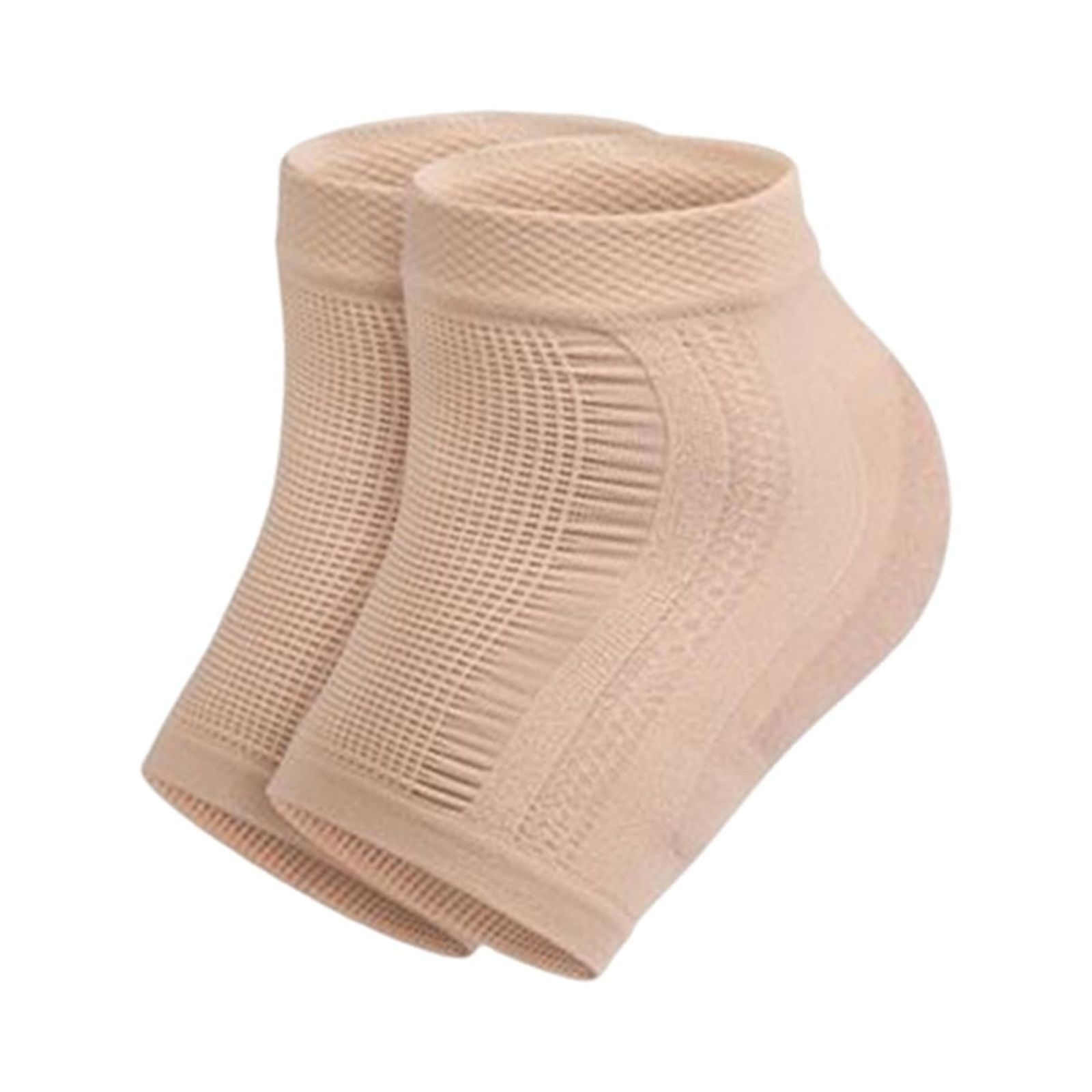 Magideal - Calcetines De Talón Hidratantes Fn Para Hombre, Almohadilla De Protección, Cojín De Absorción De Impacto Para Pies, Protector De Talón De 2 Piezas Par Color De Piel