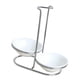 thumbnail image 4 of Soporte De Cerámica Para Cuchara De Cocina, Estante De Acero Inoxidable, Cuenco Redondo Doble, 4 of 6