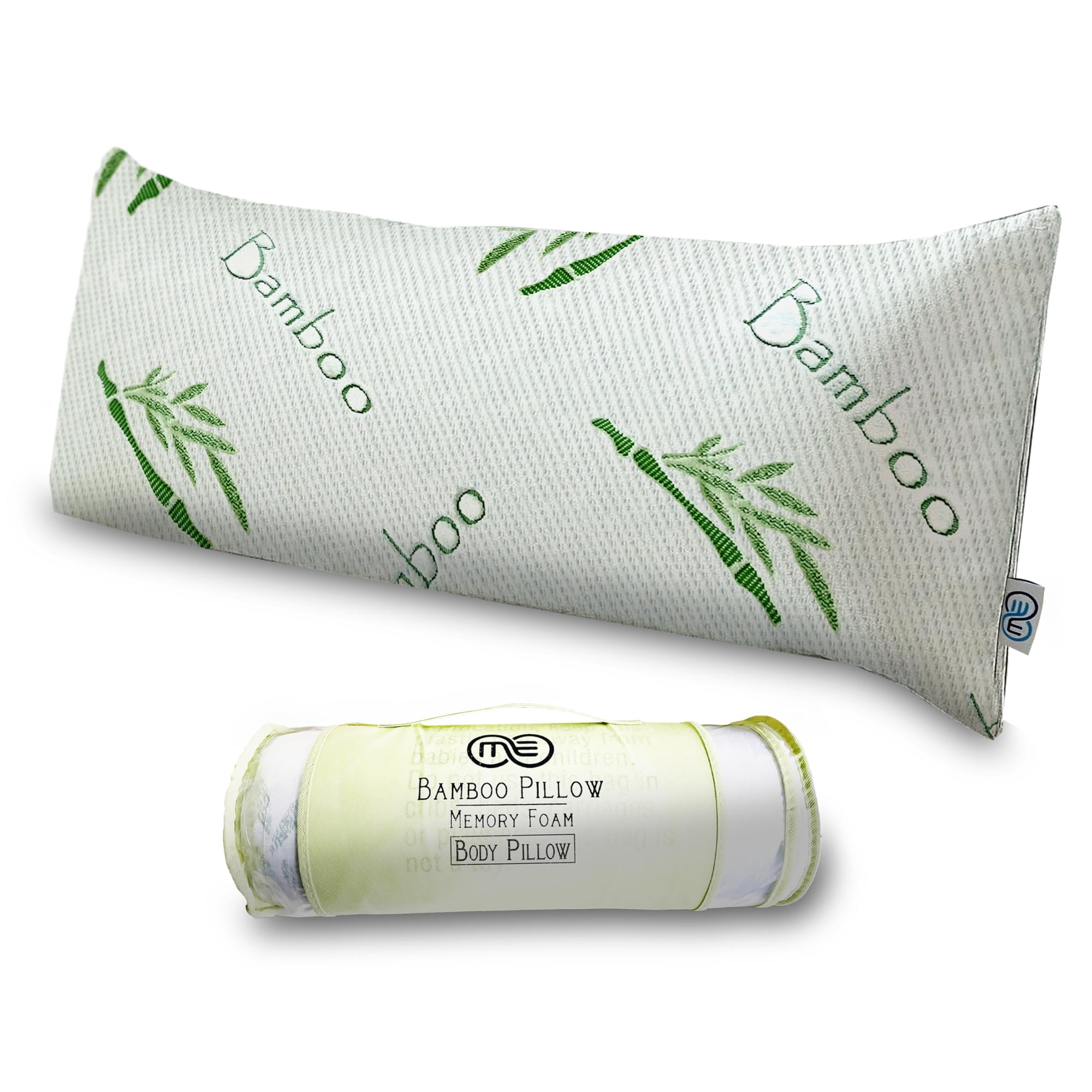 Almohada Corporal Viscoelástica Omeo De Fibra De Bambú Completa De Rayón, 20 X 54