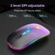 thumbnail image 2 of CC Store Mouse LED Inalámbrico Bluetooth 5.1 y 2.4 GHz Negro-Morado, 2 of 3