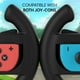 thumbnail image 3 of Volantes y mandos de videojuegos para Nintendo Switch OLED, compatibles con JoyCons - Incluye 2 volantes de mano, 2 mini mandos - Soportes para mandos de joystick, paquete de 4-Negro, 3 of 7