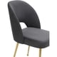 thumbnail image 5 of Silla de comedor moderna tapizada en gris TOV Furniture Swell, 5 of 6