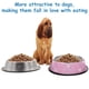 thumbnail image 5 of Cuencos para perros, cuencos de acero inoxidable hechos a mano con diamantes de imitación para mascotas, comedero doble para comida y agua para cachorros, gatos y perros., 5 of 5