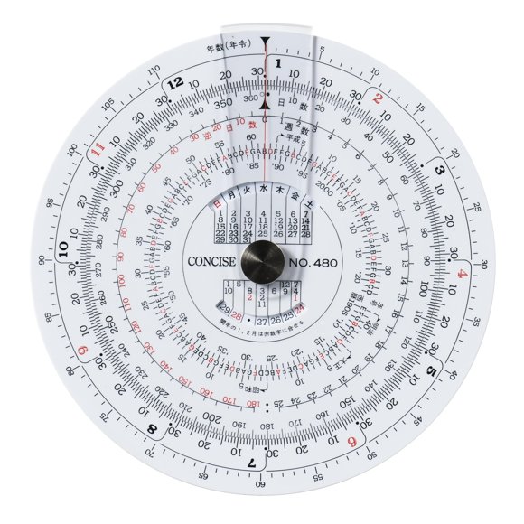 Regla calculadora circular CONCISE N.º 480 10,5 cm