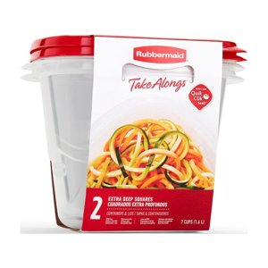 Rubbermaid - Pack 2 Herméticos Take Alongs Cuadrado 1 6 Litros
