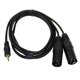 thumbnail image 1 of Cable De Audio De Interconexión Equilibrado Macho XLR Dual De 3,5 Mm TRS Macho A 3 Metros, 1 of 2