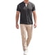 thumbnail image 2 of INSPIRE CHIC Camisetas Henley de Hombre de Manga Corta Casual con Ribete en Contraste Tallas S Negro, 2 of 6