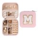 thumbnail image 1 of Caja de Joyas de Viaje REGALWOVEN con Espejo, Mini Organizador de Joyas de Cuero PU Portátil, Estuche de Almacenamiento y Exhibición, Color Rosa M, 1 of 7