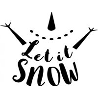 Rienda Libre Graphics - Decomural Let It Snow Christmas Snowman Ws-50036