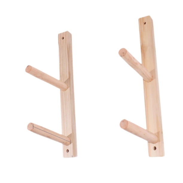 2 Piezas De Estante De Almacenamiento De Esterilla De Yoga De Madera, Organizador De Esterilla De Yoga Para Patineta De 2 Niveles