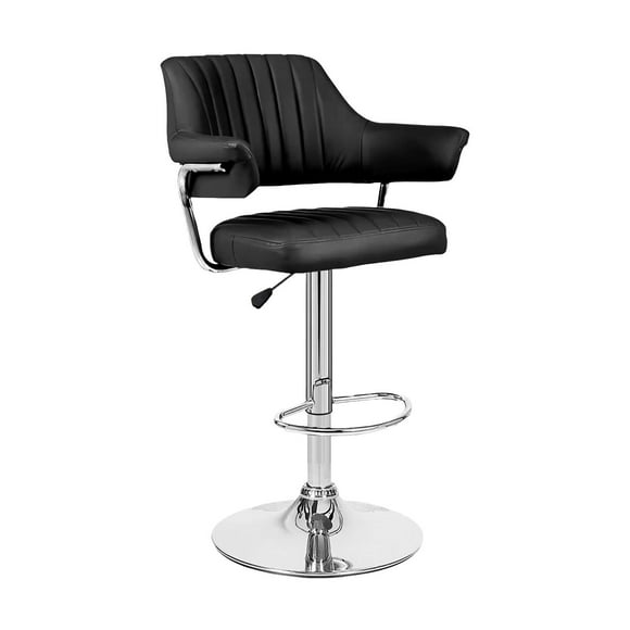 Silla Piso Bar con Respaldo y Posa Brazos