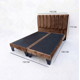 thumbnail image 3 of Cama Europea con Colchon 2 Plazas de 150cm X 190cm tapizada en Felpa Chocolate Claro, 3 of 7