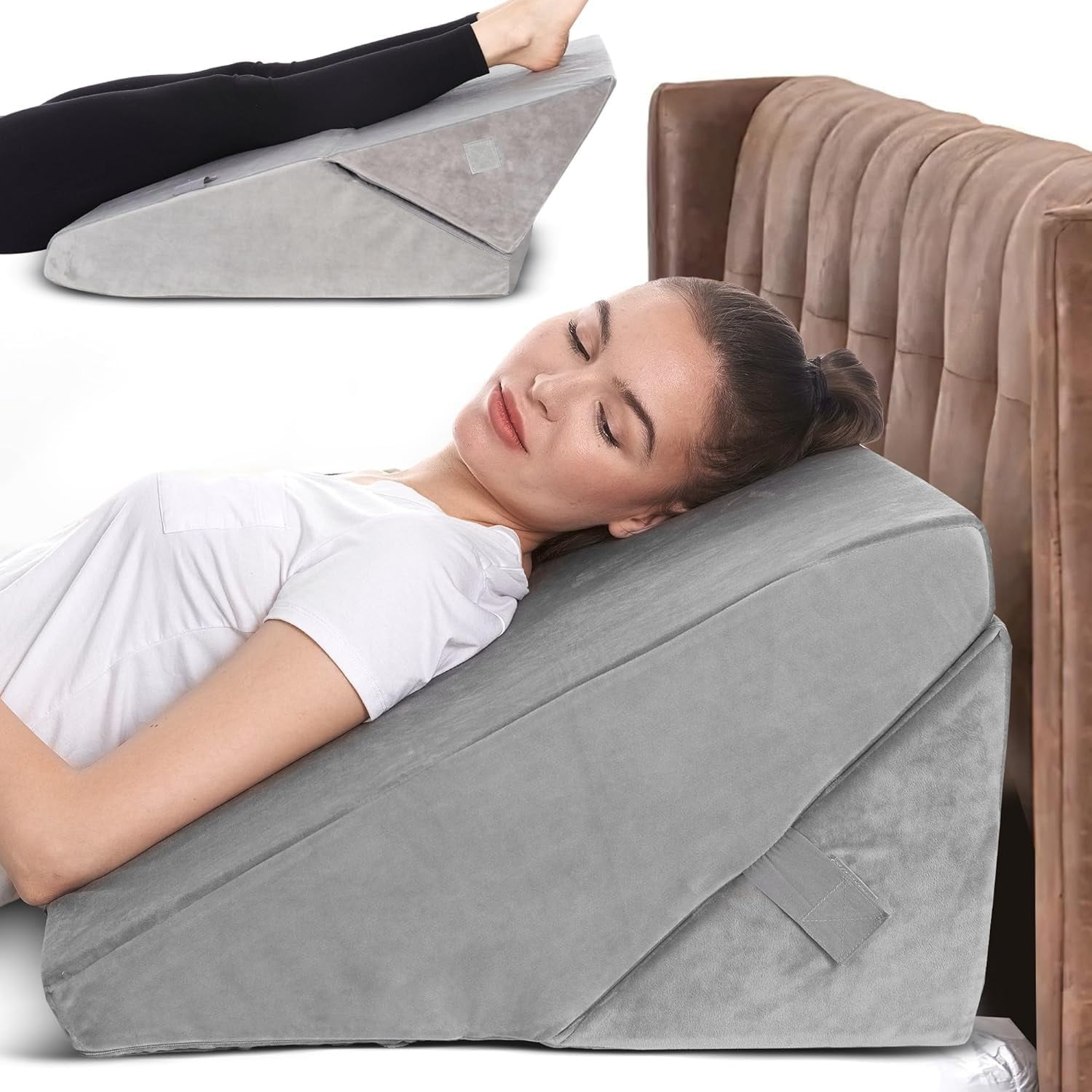 Almohada Cuña Ajustable Para Cama Allsett Health Para Apnea Del Sueño