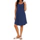 thumbnail image 1 of Vestido de dormir sin mangas con estampado floral para mujeres con bolsillos para un cómodo descanso y descanso XS Azul marino, 1 of 6