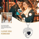 thumbnail image 4 of Collar con colgante de corazón de plata de ley, 4 of 4