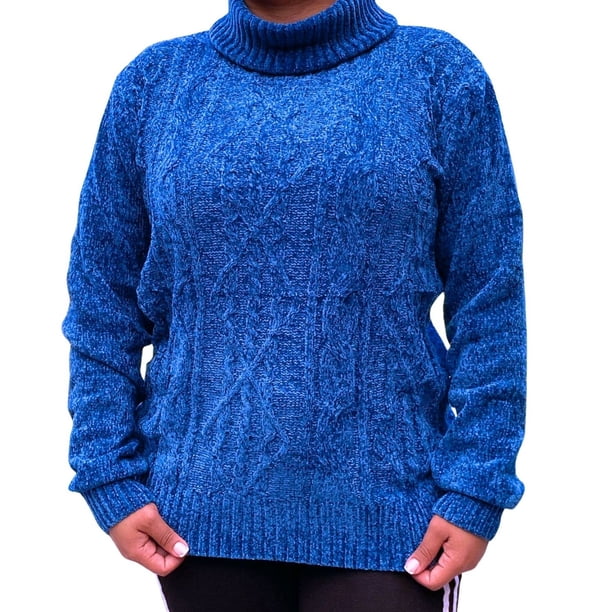 Sweater Mujer Cuello Alto Chenil Otoño Invierno Colores 611