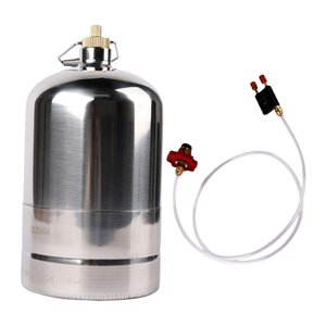 Ioensy - Botella De Gas De Acero Inoxidable Inflable Vacía Recargable Para Senderismo Pesca