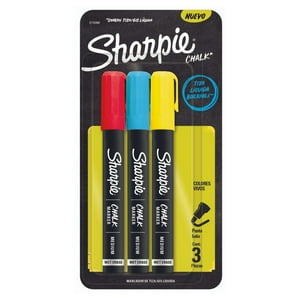 Set 3 Marcadores Sharpie De Tiza Líquida Borrable Primarios