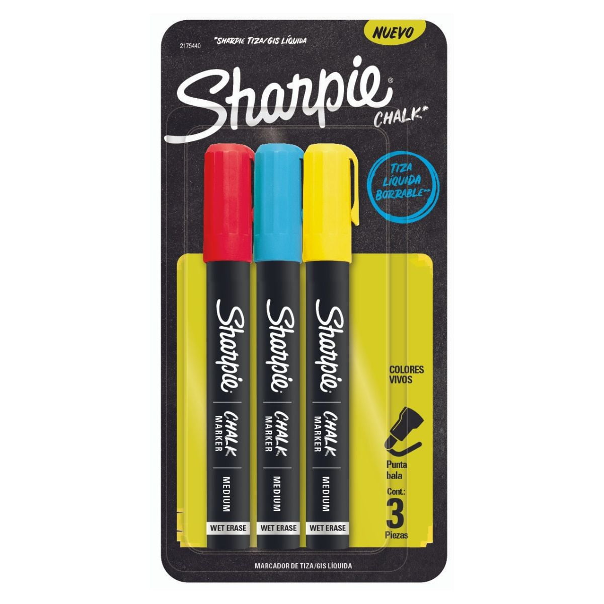 Sharpie - Marcador Chalk Tiza Líquida 3 Colores