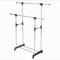 Genérico - Perchero Colgador Exhibidor Ropa Doble Metálico