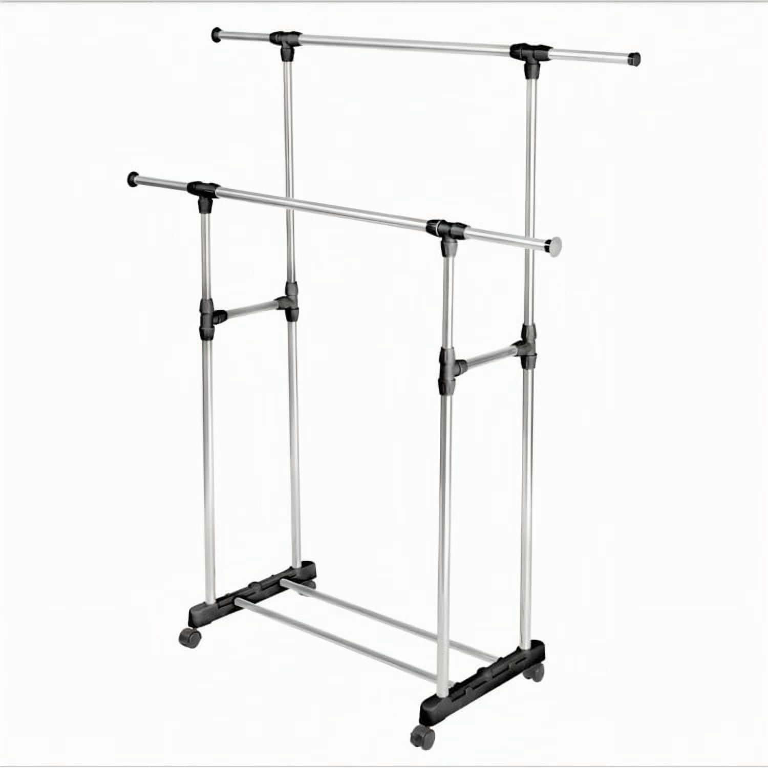 Genérico - Perchero Colgador Exhibidor Ropa Doble Metálico