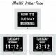 thumbnail image 4 of Reloj calendario digital extragrande con fecha, hora y día, reloj para personas mayores con discapacidad visual, 8 opciones de alarma, color blanco, 4 of 5