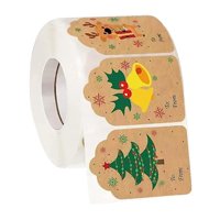 Magideal - 500 Uds Pegatinas Navideñas Etiquetas De Papel Decoración Manualidades Etiquetas Navideñas Para Adultos Pegatinas Con Nombre Navideño Para Recuerdos D Estilo A