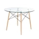 thumbnail image 1 of Mesa de Vidrio Redonda Elida 100cm - Diseño Clásico y Resistente, 1 of 3