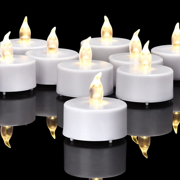 Velas LED sin llama Paichi 24 unidades blanco cálido con efecto parpadeante