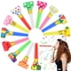 thumbnail image 1 of Sopladores de fiesta senqiclound de 12 piezas, coloridos, 8.5 cm, 1 of 6