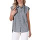 thumbnail image 1 of INSPIRE CHIC Top de Gingham para Mujeres Trabajo Manga Corta Vintage Cuadros Camisa Abotonada M Negro, 1 of 6