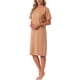 thumbnail image 4 of INSPIRE CHIC Camisón Midi de Manga Corta para Mujer con Abertura Lateral Casual Vestido de Descanso Tipo Camiseta M Café, 4 of 6