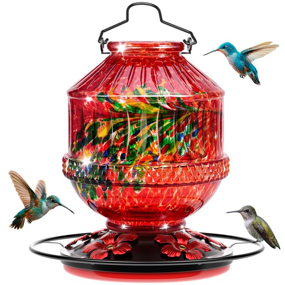 Comedero para Colibríes Grete Gotye 740ml 5 Puertos Rojo
