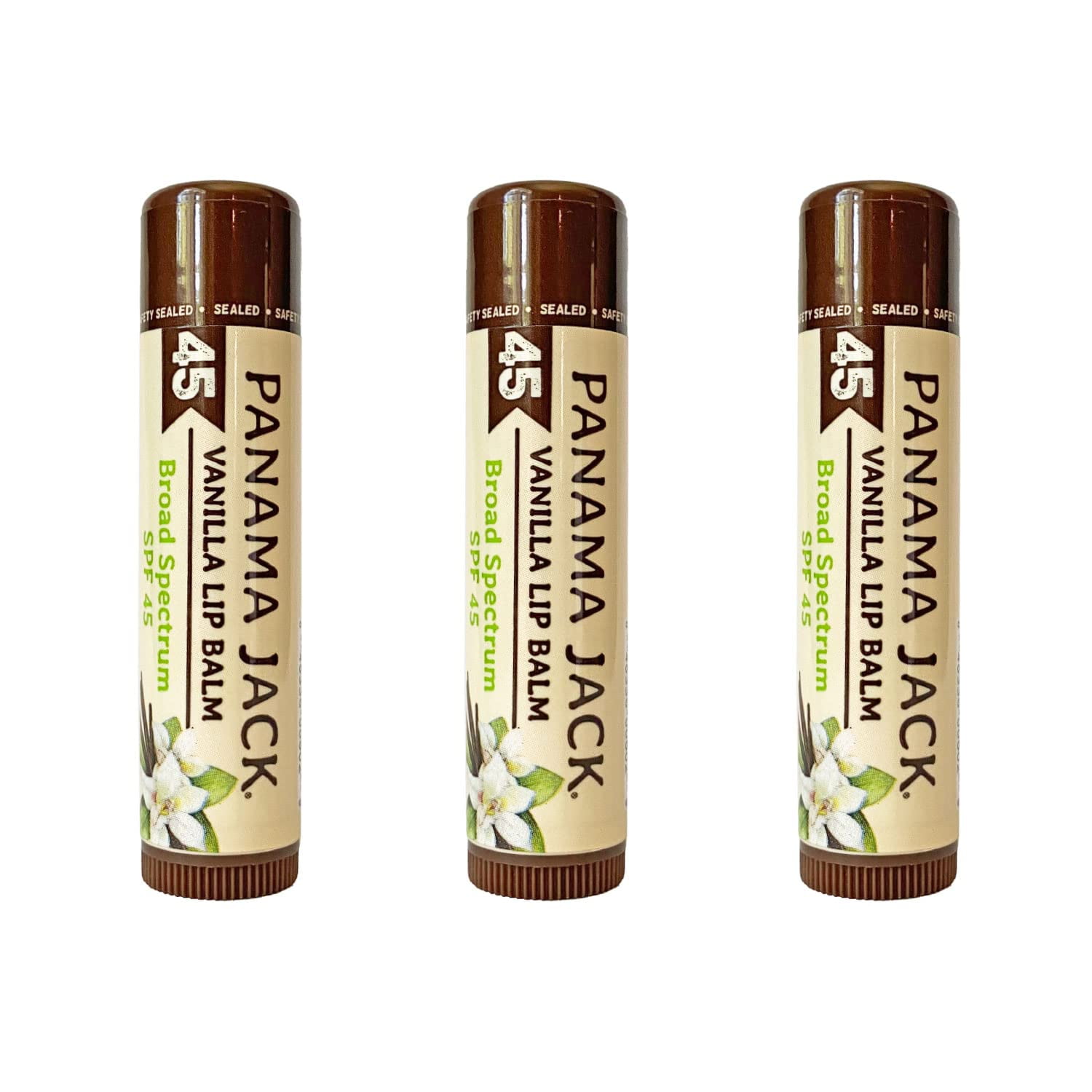 Bálsamo Labial Protector Solar Panama Jack Spf 45 De Amplio Espectro, Paquete De 3