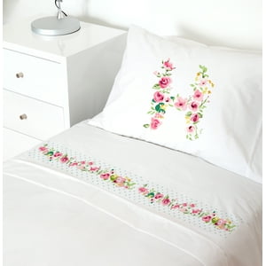 Tuyo Print - Juego De Sábanas 1,5 Pl Letras Vintage H