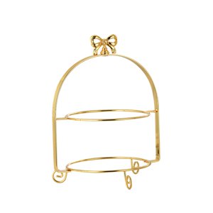 Magideal - Soporte Para Pasteles, Soporte Para Cupcakes, Bandeja Para Servir Fiestas, Soporte Para Servir Simple, Exhibición De Mesa De Postres Para Adorno De An Doble Nivel