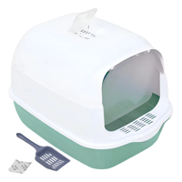 Genérico - Arenero Para Gato Caja De Arena Con Tapa Y Puerta Abatible C Verde Claro