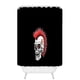 thumbnail image 1 of Cortina de ducha de baño con diseño de calavera enojada y pelo rojo, con ganchos, tamaño 60 x 72 pulgadas, 1 of 3