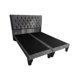 thumbnail image 1 of Cama Europea 2 plazas con Respaldo y bases divididas tapizada en Felpa Gris Oscuro, 1 of 4