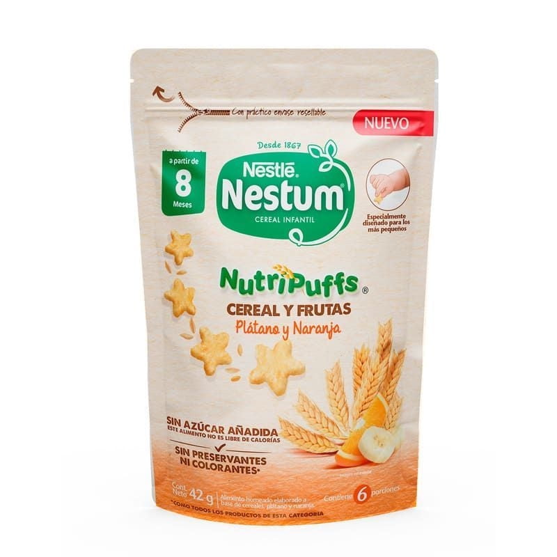 Cereal Nutripuffs Plátano Naranja 42 g Nestum