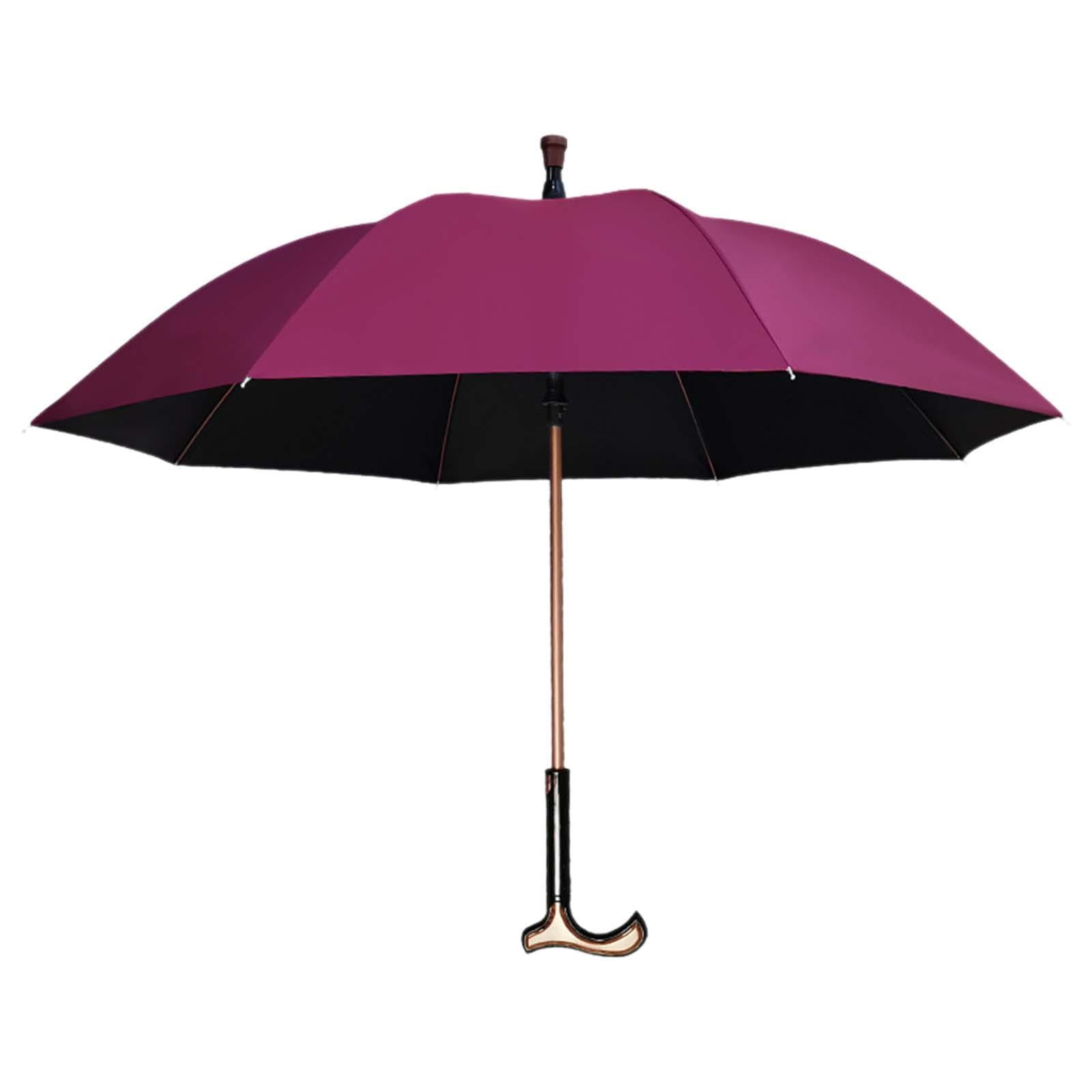 Ioensy - Bastones Paraguas Paraguas Con Bastón Separable Para Adultos Hombres Mujeres Rojo