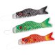 thumbnail image 4 of 3 Piezas Manga De Viento Japonesa Carpa Bandera Koi Nobori Pez Vela Rojo Verde Negro 100cm, 4 of 5