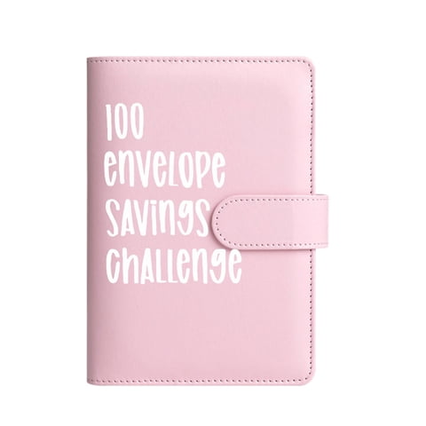 Ioensy - Libreta De Ahorros Con Sobres Carpeta De Desafíos De Ahorro Creativo Para Presupuestar Rosa