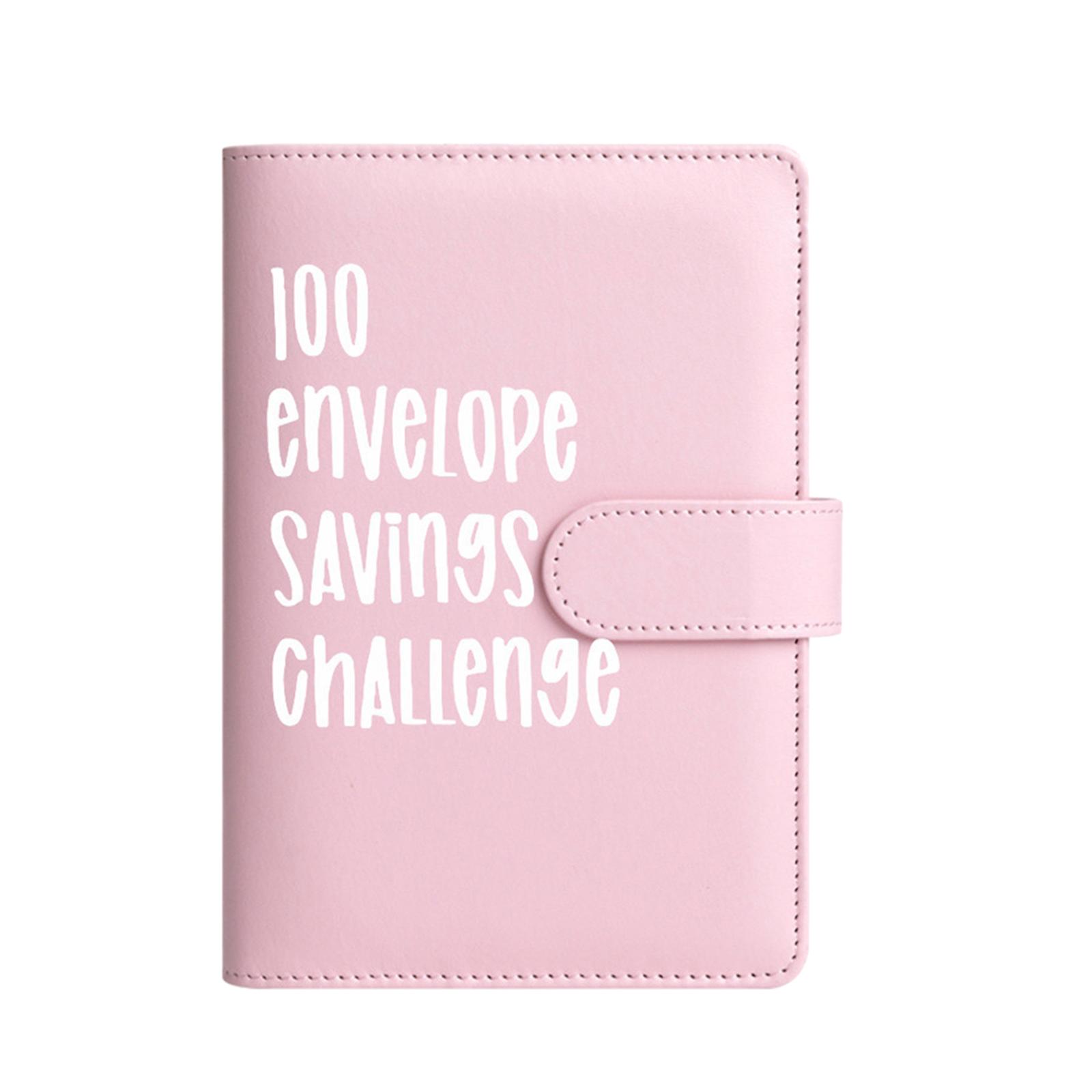 Ioensy - Libreta De Ahorros Con Sobres Carpeta De Desafíos De Ahorro Creativo Para Presupuestar Rosa