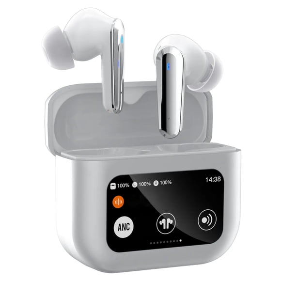 Audifonos Inalámbrico Bluetooth Pantalla Touch Blanco