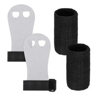 Magideal - Puques De Gimnasia Para Niños Juegos De Pulsera De Gimnasia Suministros De Protección De Palma De Protección Transpirable Para Niños Niñas Para Niños Negro